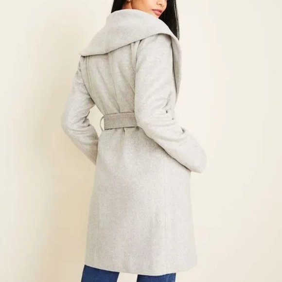 NWT Ann Taylor Herringbone Shawl Collar Coat - Picture 2 of 3